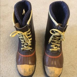 Men's Sorel Sentry Kaufman Work Safety Steel Toe Duck Boots / Size 12